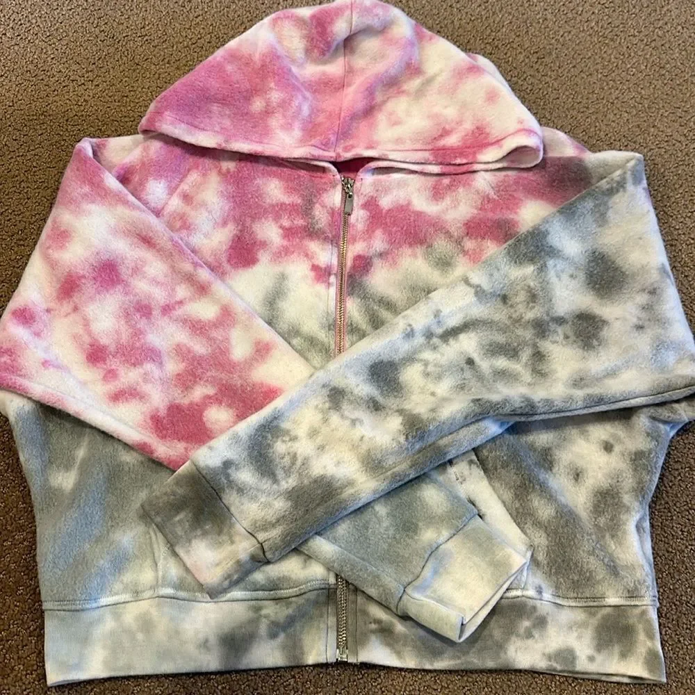 T2Love Women’s Grey & Purple Tie Dye Soft Matching Joggers & Sweatshirt Set